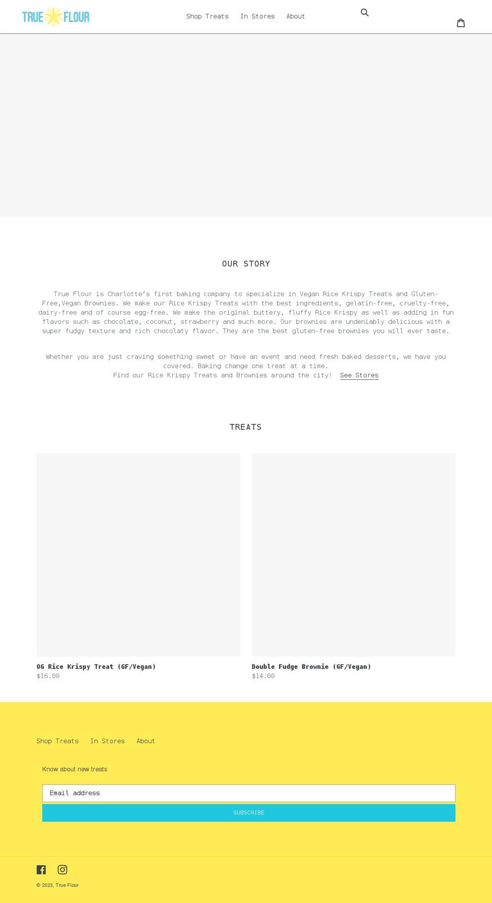 trueflour.com shopify website screenshot