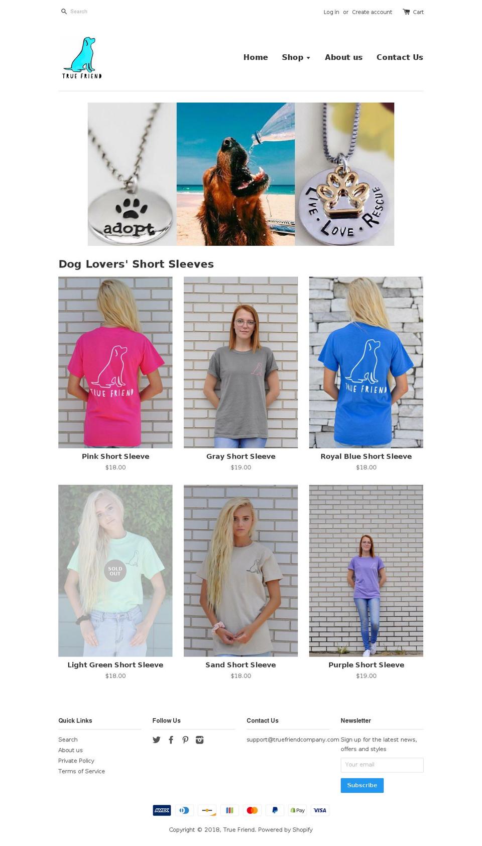 truefriendcompany.com shopify website screenshot