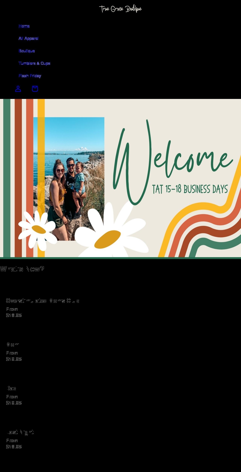 truegraceboutique.com shopify website screenshot