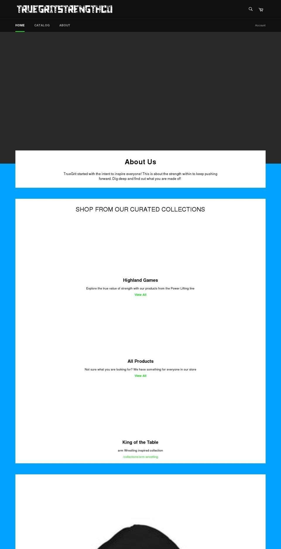 truegritstrengthco.com shopify website screenshot