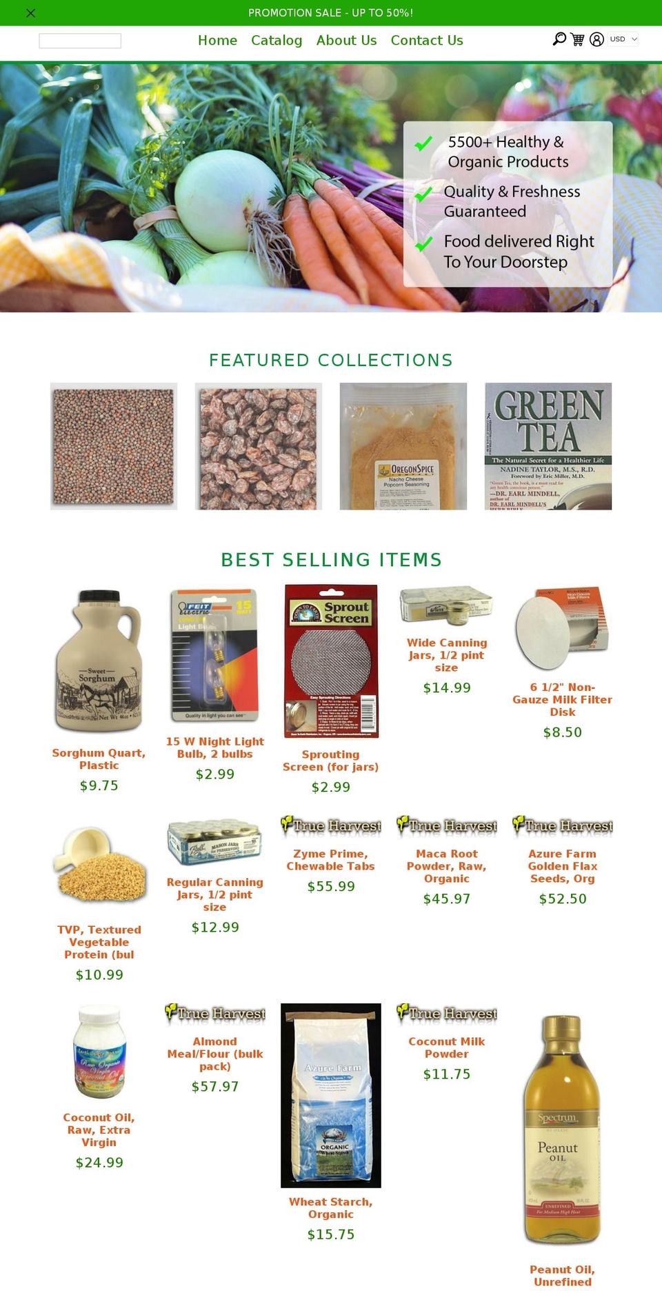 trueharvest.com shopify website screenshot