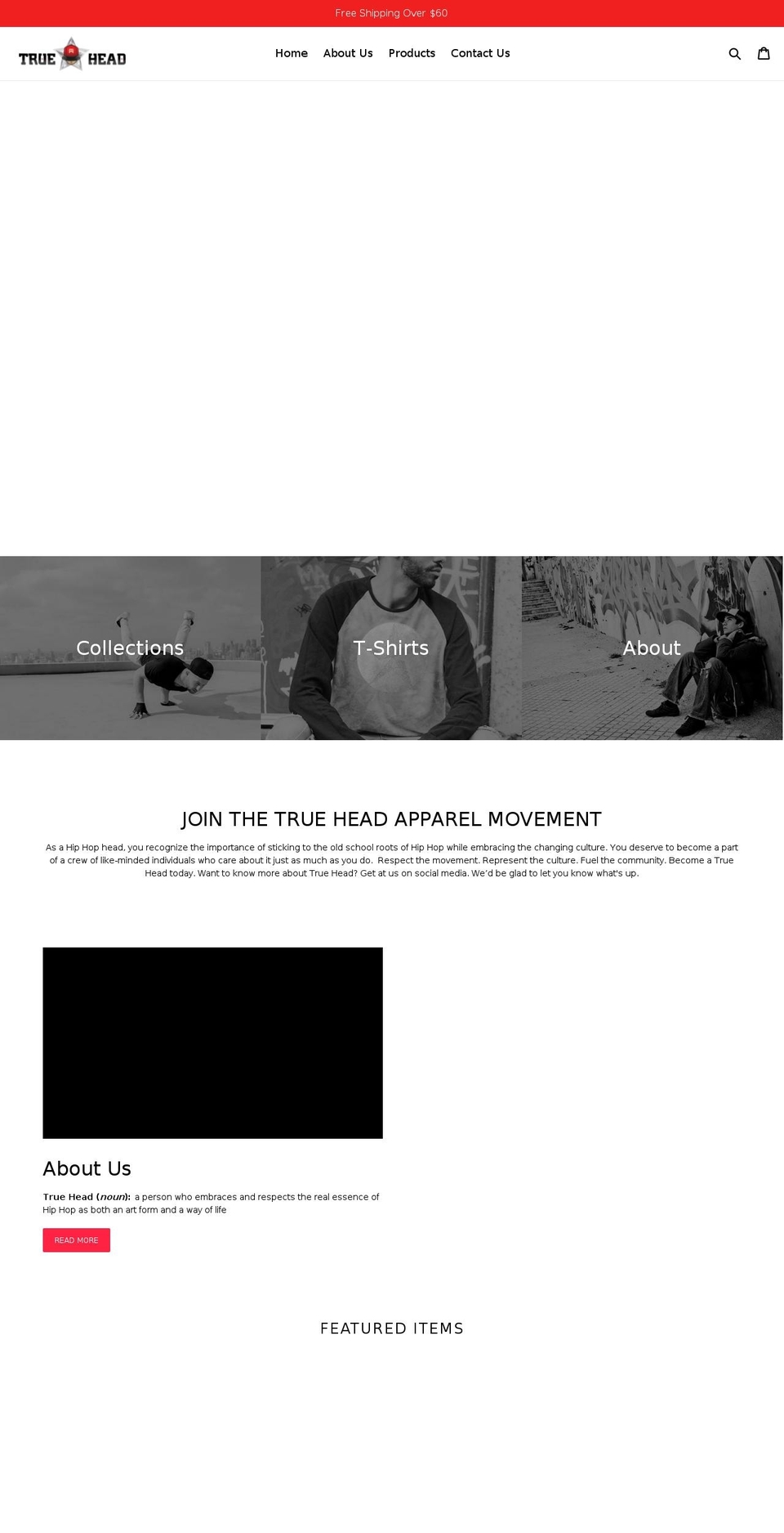 trueheadworldwide.com — Shopify storefront screenshot