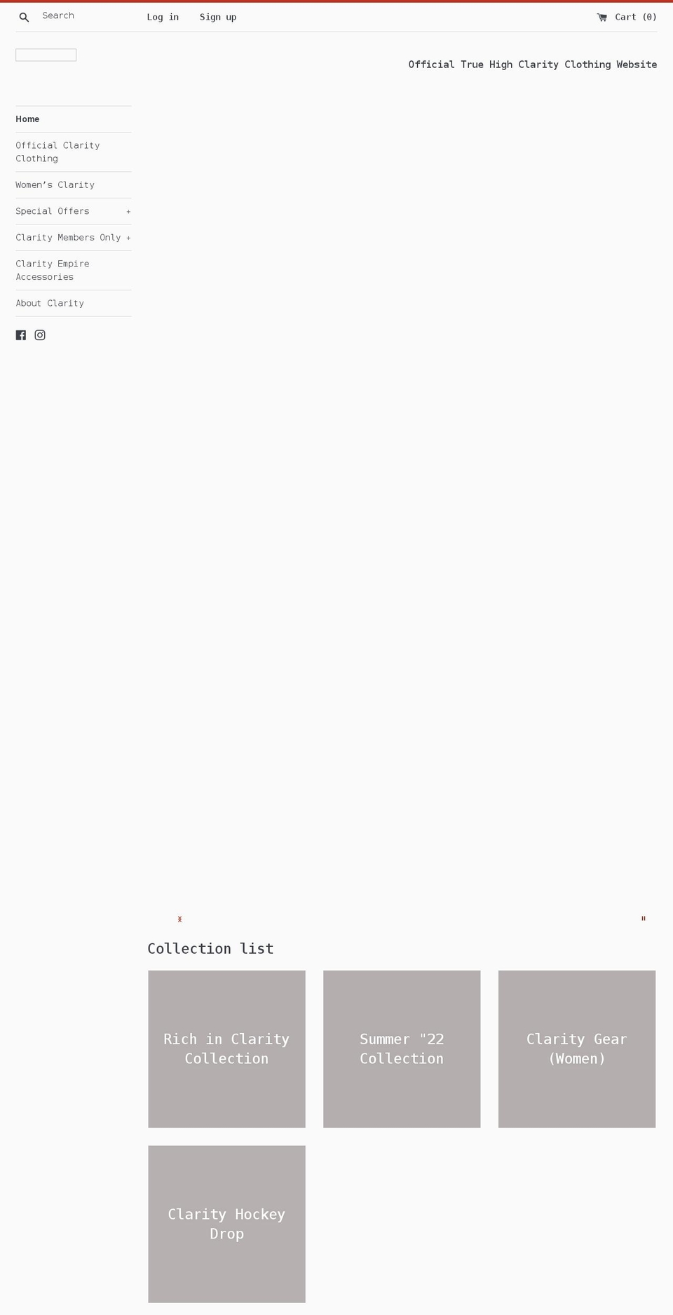 truehighclarity.com shopify website screenshot