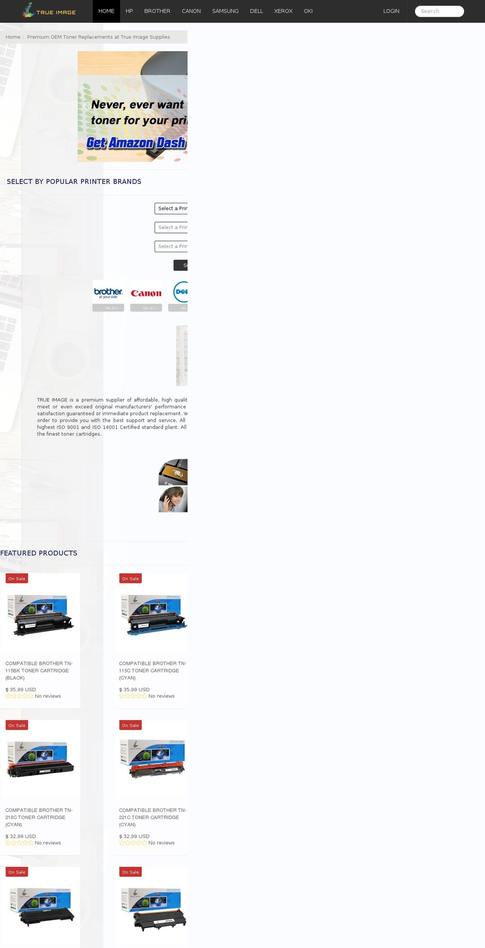 trueimagesupplies.com shopify website screenshot