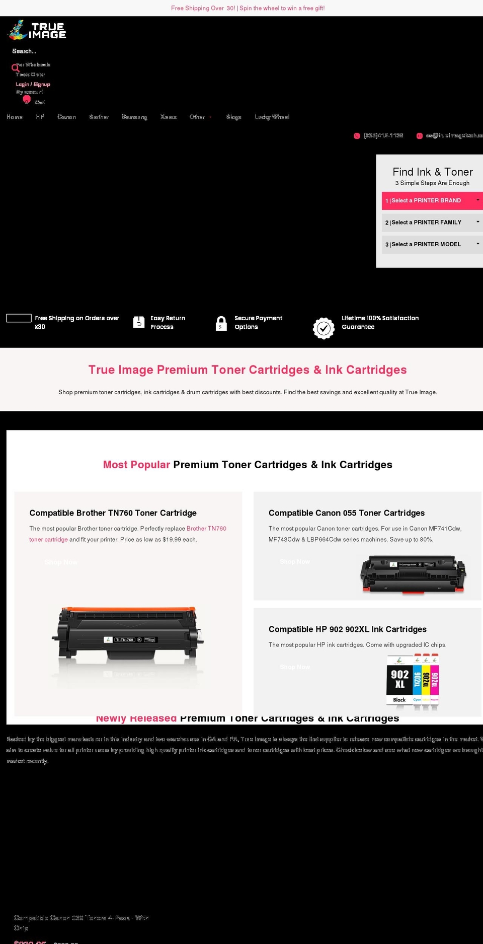 trueimagetech.com shopify website screenshot