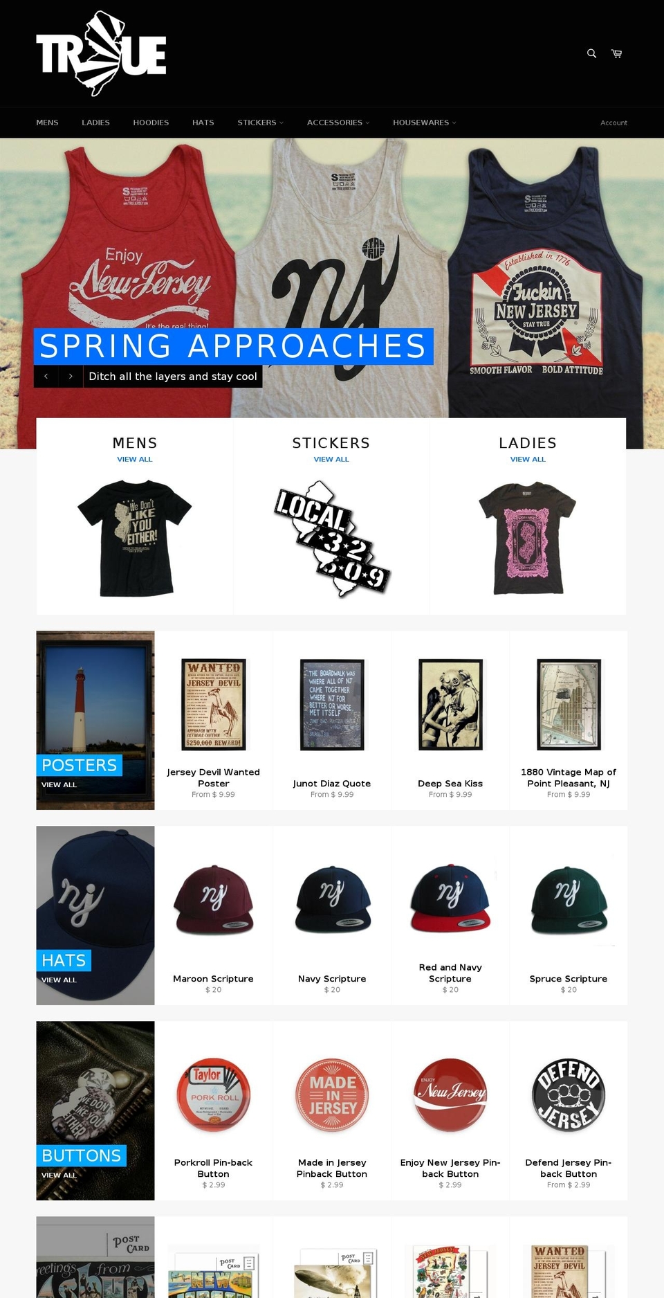 truejersey.com shopify website screenshot