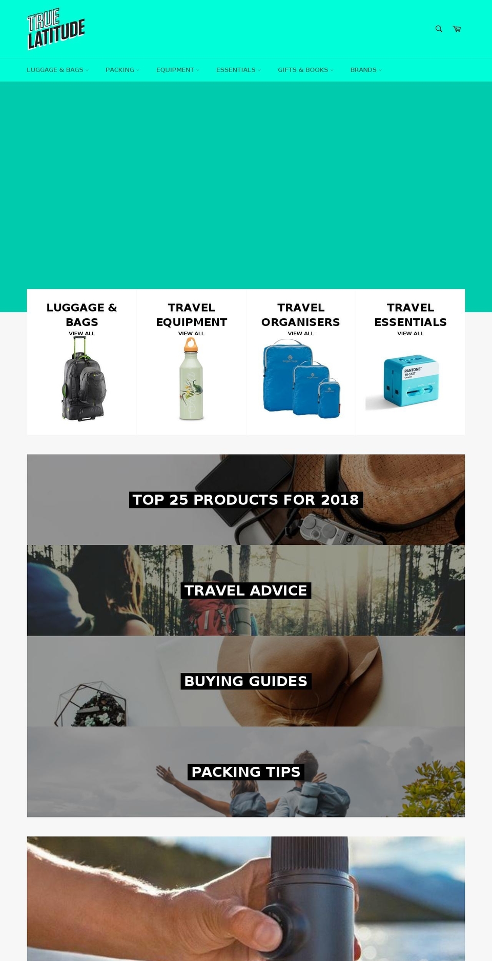 truelatitude.com — Shopify storefront screenshot