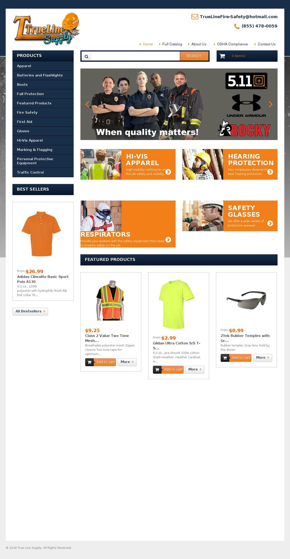 trueline.supply shopify website screenshot
