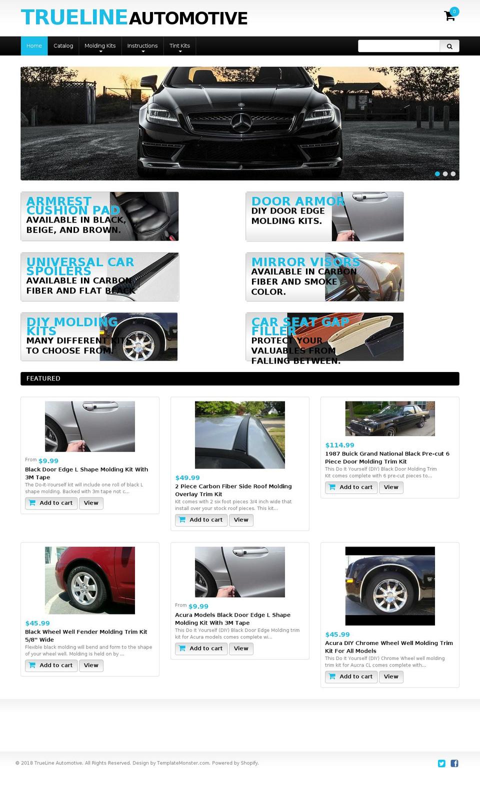 truelineautomotive.com shopify website screenshot