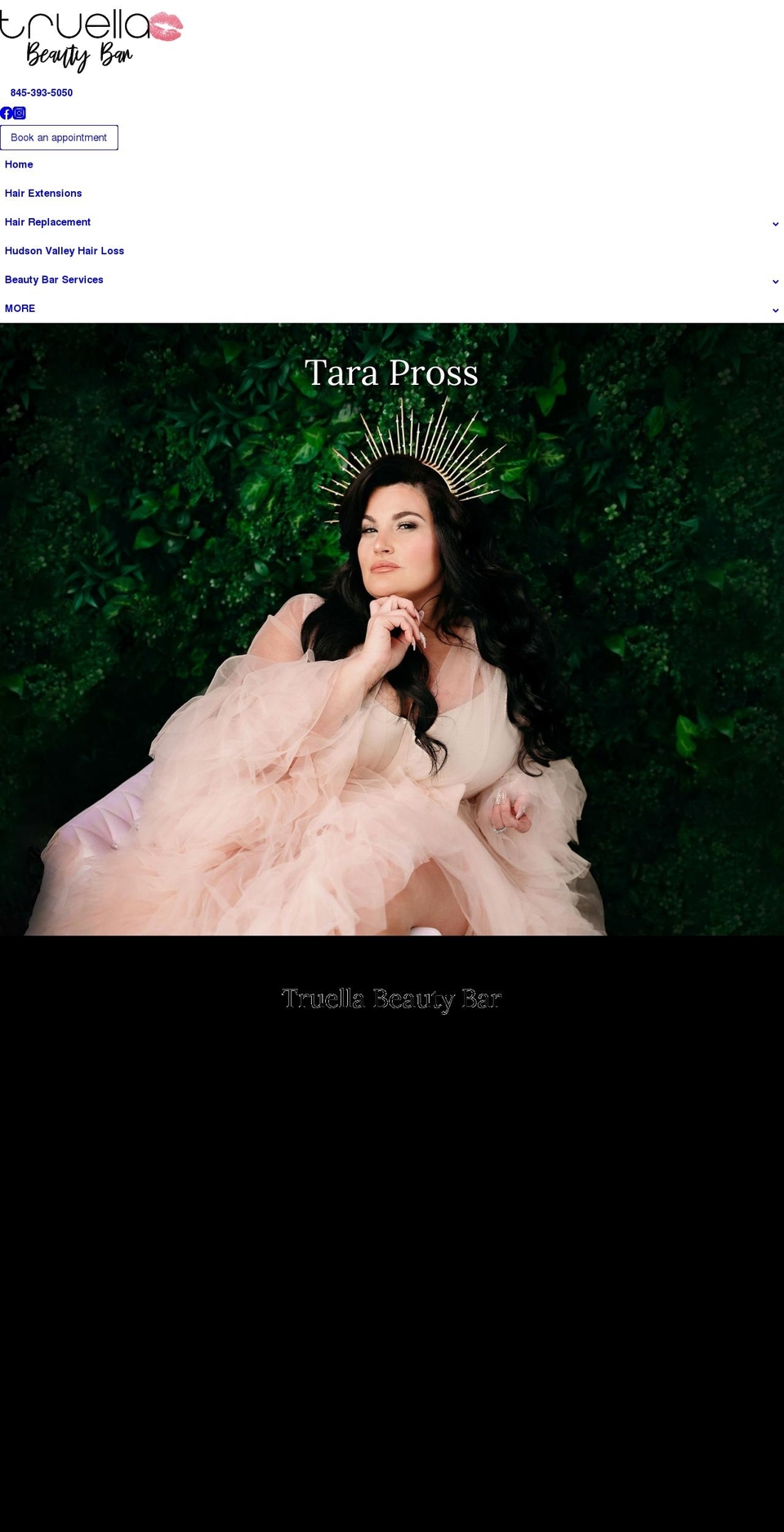 truellabeautybar.com — Shopify storefront screenshot