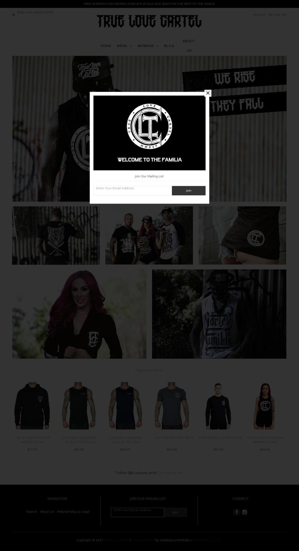 truelovecartel.com shopify website screenshot