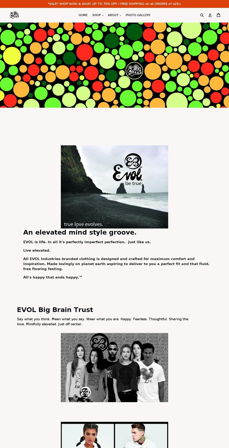 trueloveevolves.com — Shopify storefront screenshot
