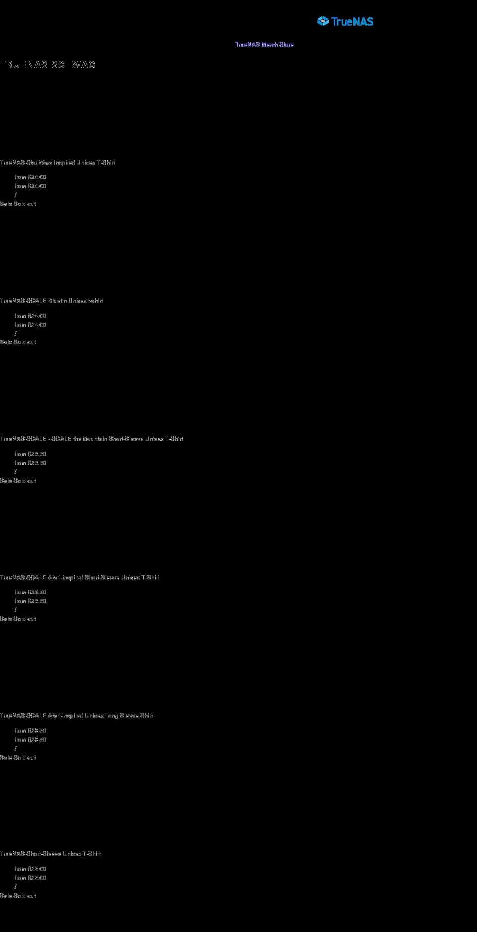 truenas.shop shopify website screenshot