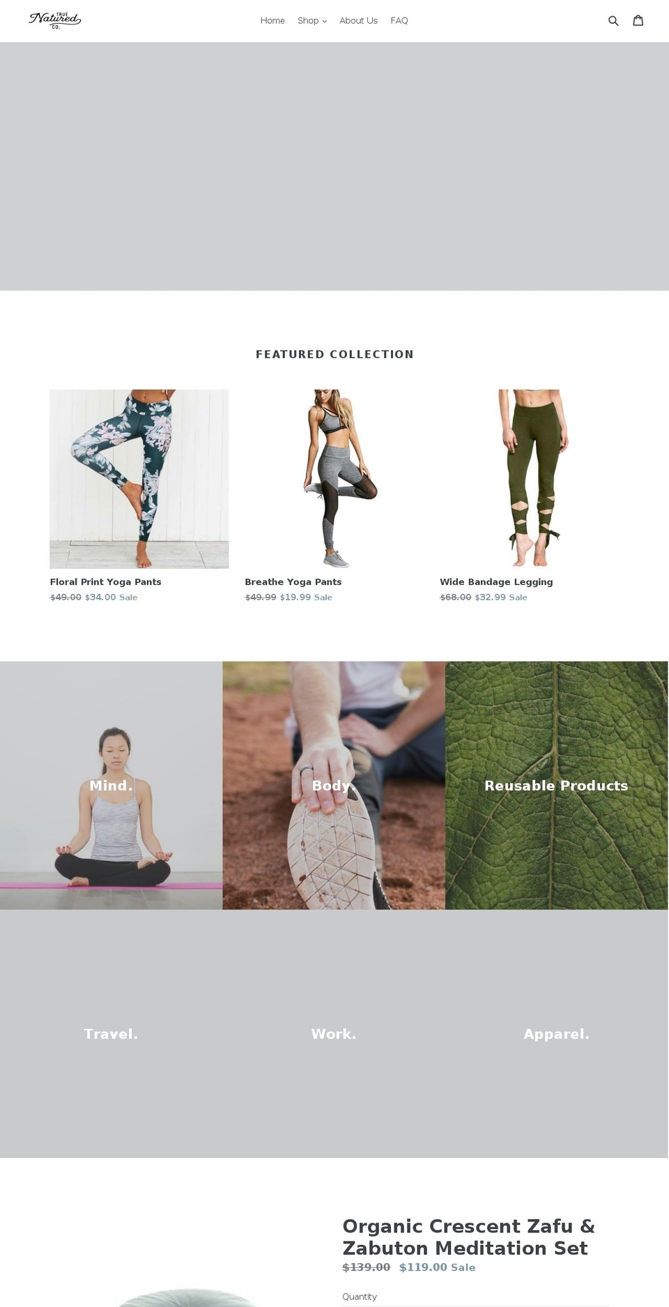 truenatured.com shopify website screenshot