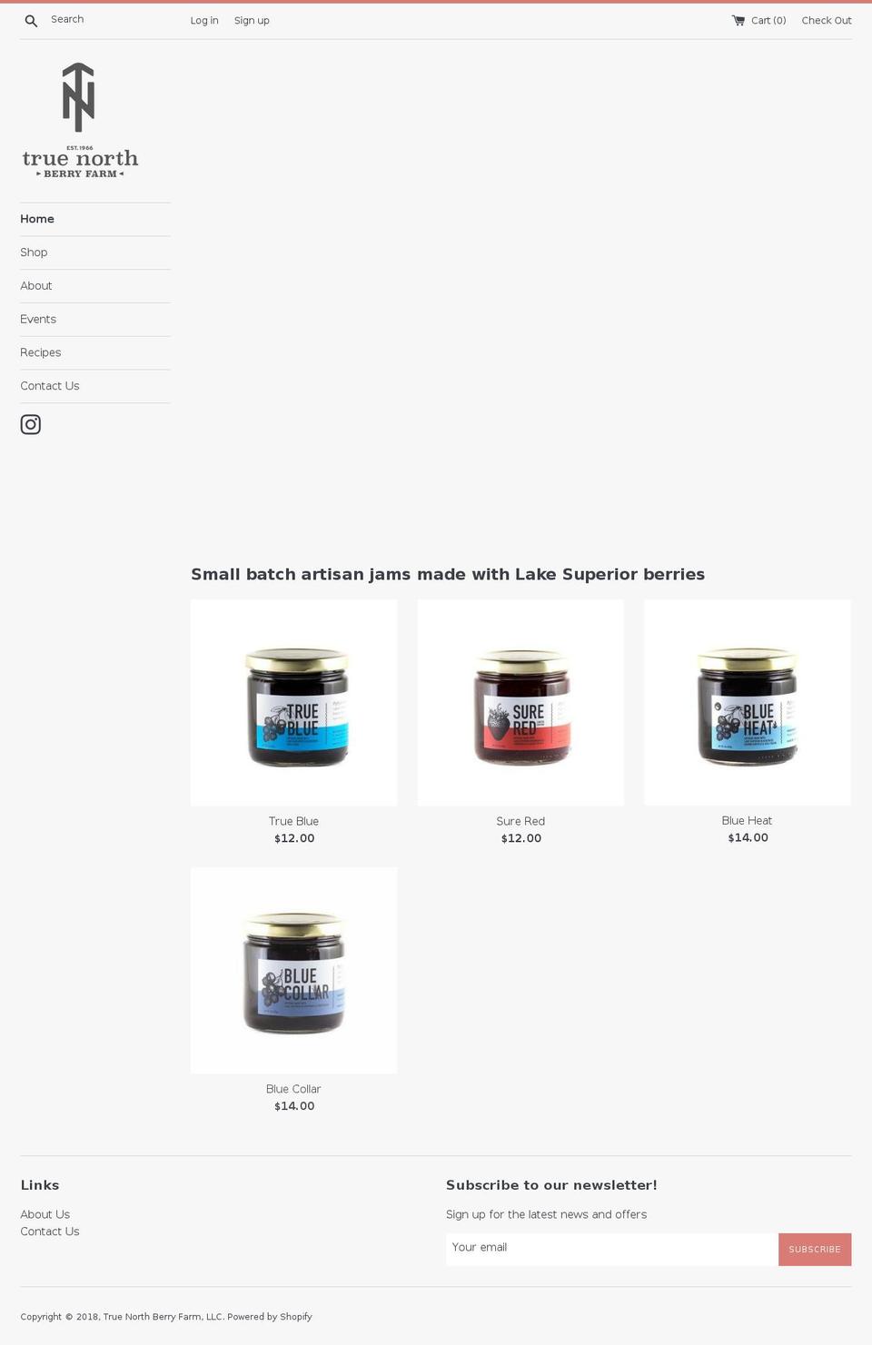 truenorthberryfarm.com shopify website screenshot