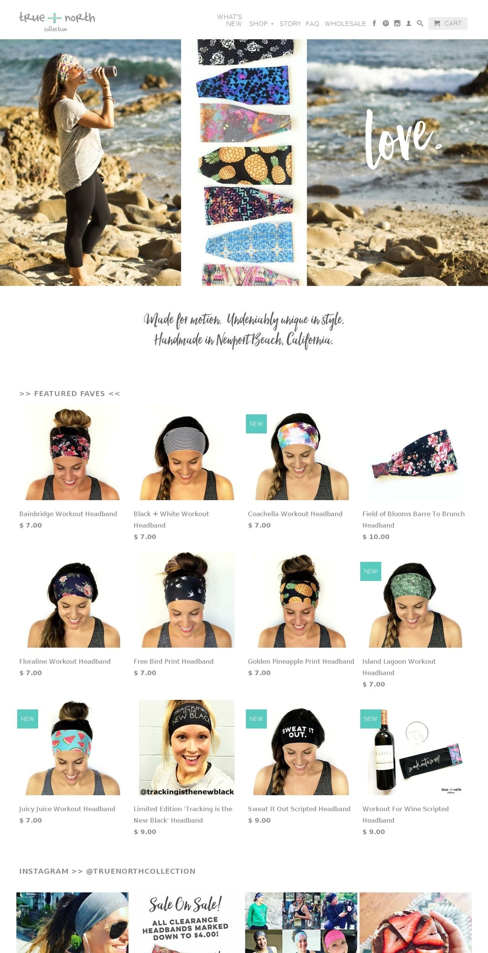 truenorthheadbands.com shopify website screenshot