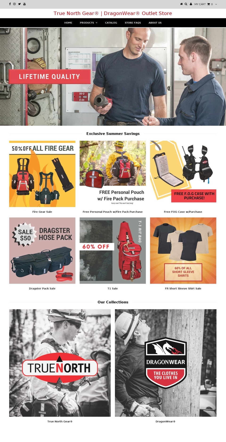 truenorthoutlet.com — Shopify storefront screenshot