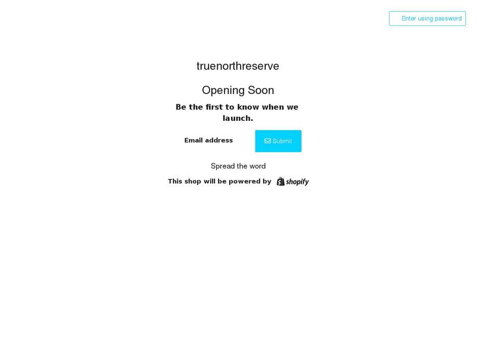 truenorthreserve.com shopify website screenshot