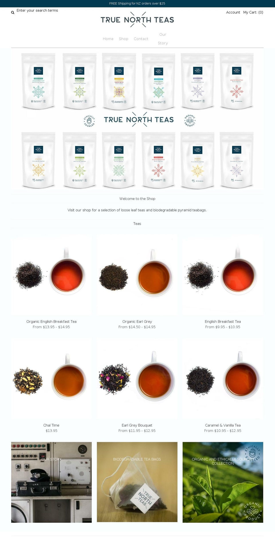 truenorthteas.com — Shopify storefront screenshot