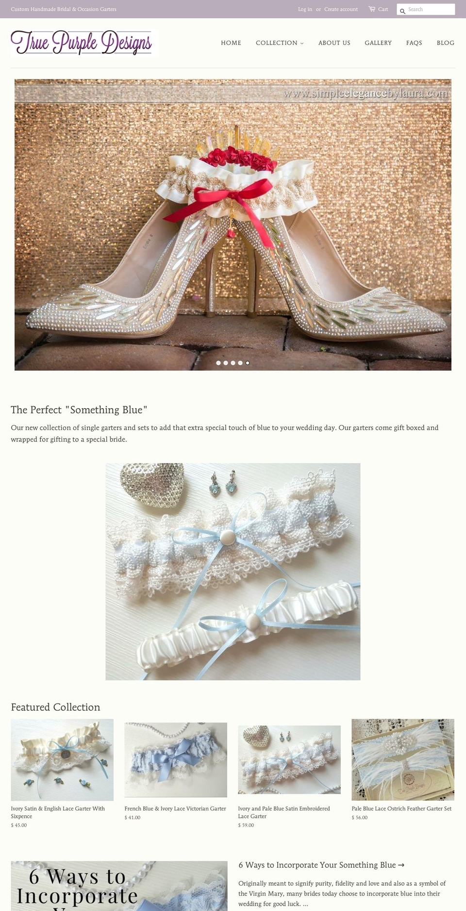 truepurpledesigns.com — Shopify storefront screenshot