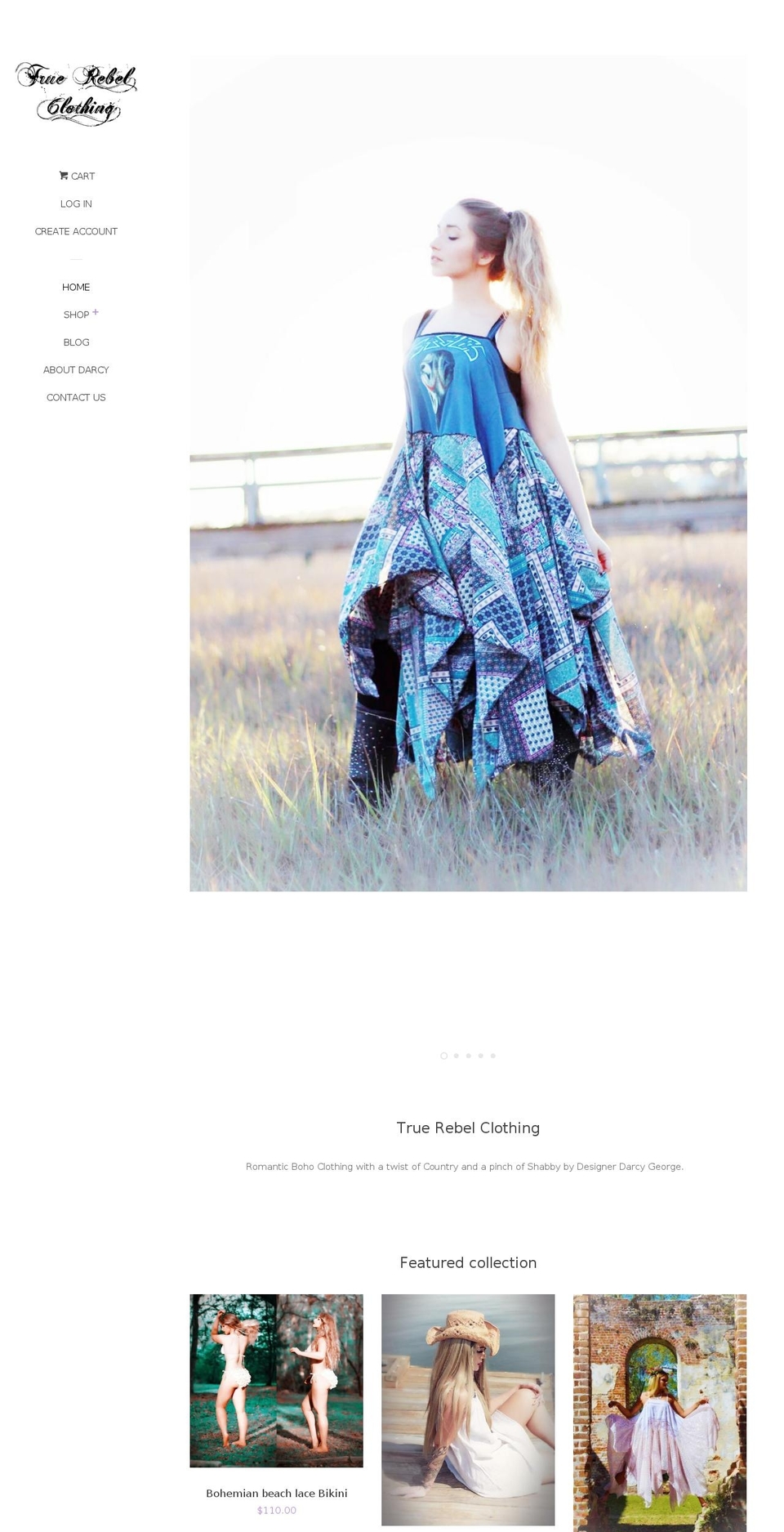 truerebelclothing.com shopify website screenshot