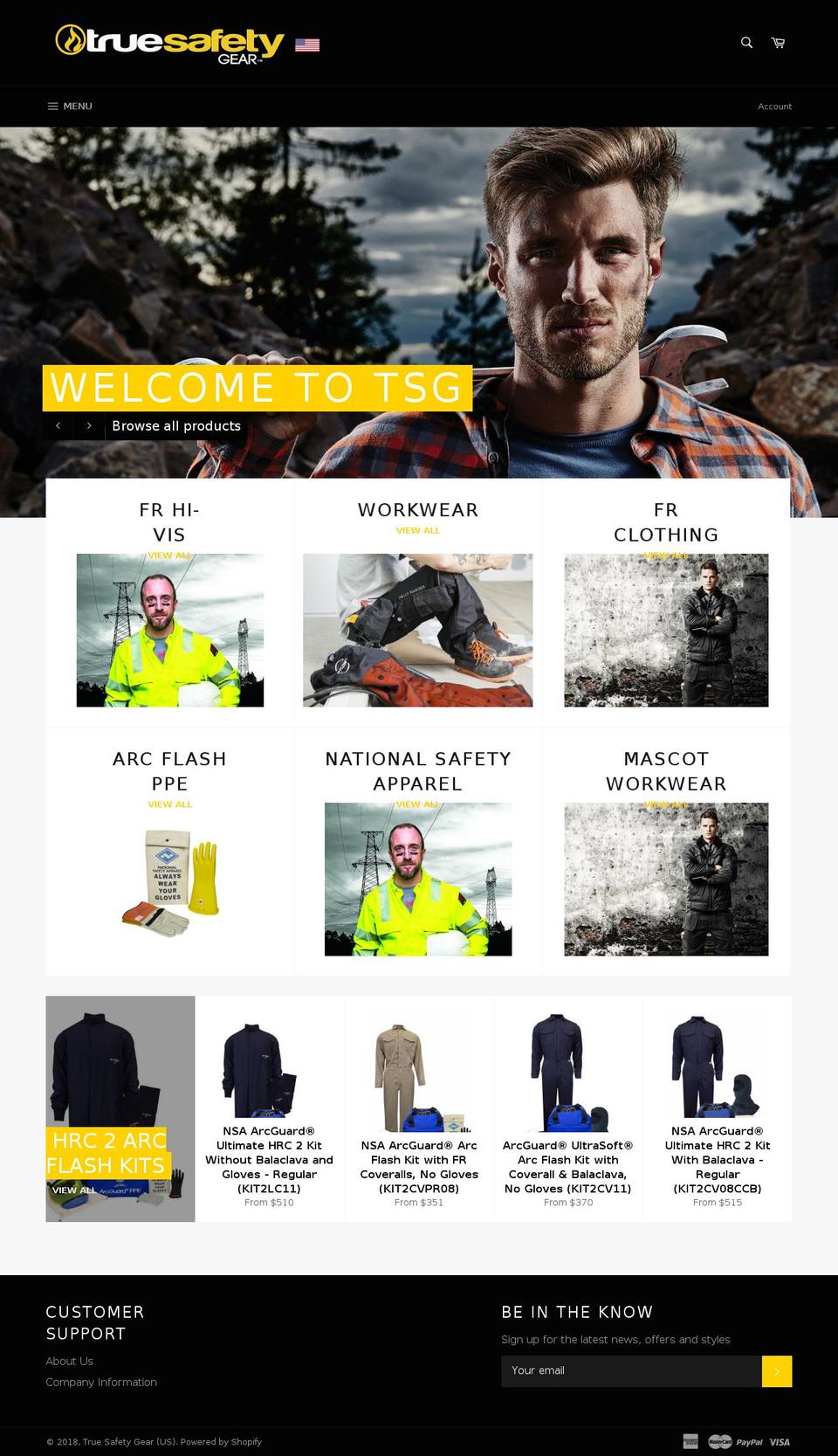 truesafetygear.com — Shopify storefront screenshot