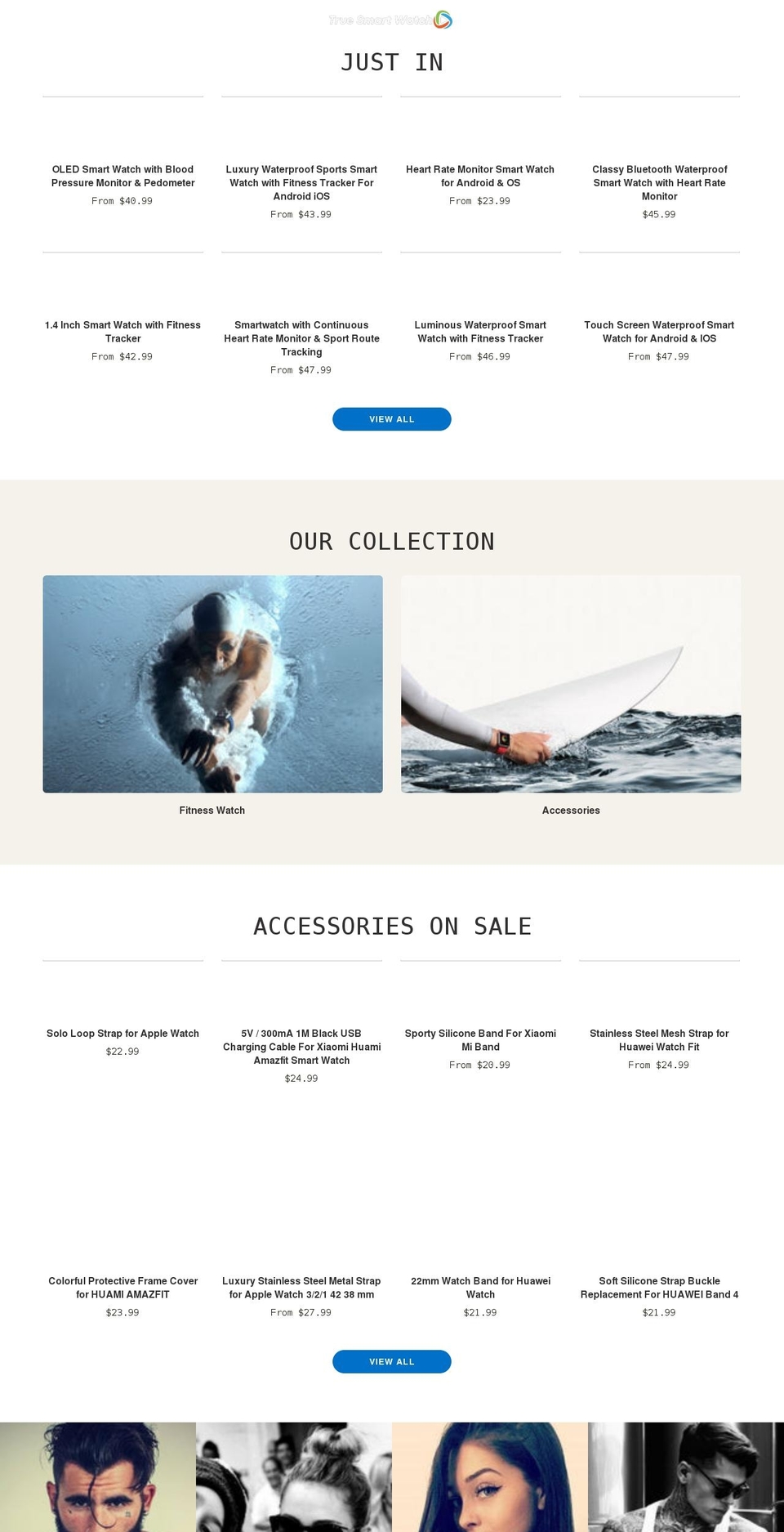 truesmartwatch.com shopify website screenshot