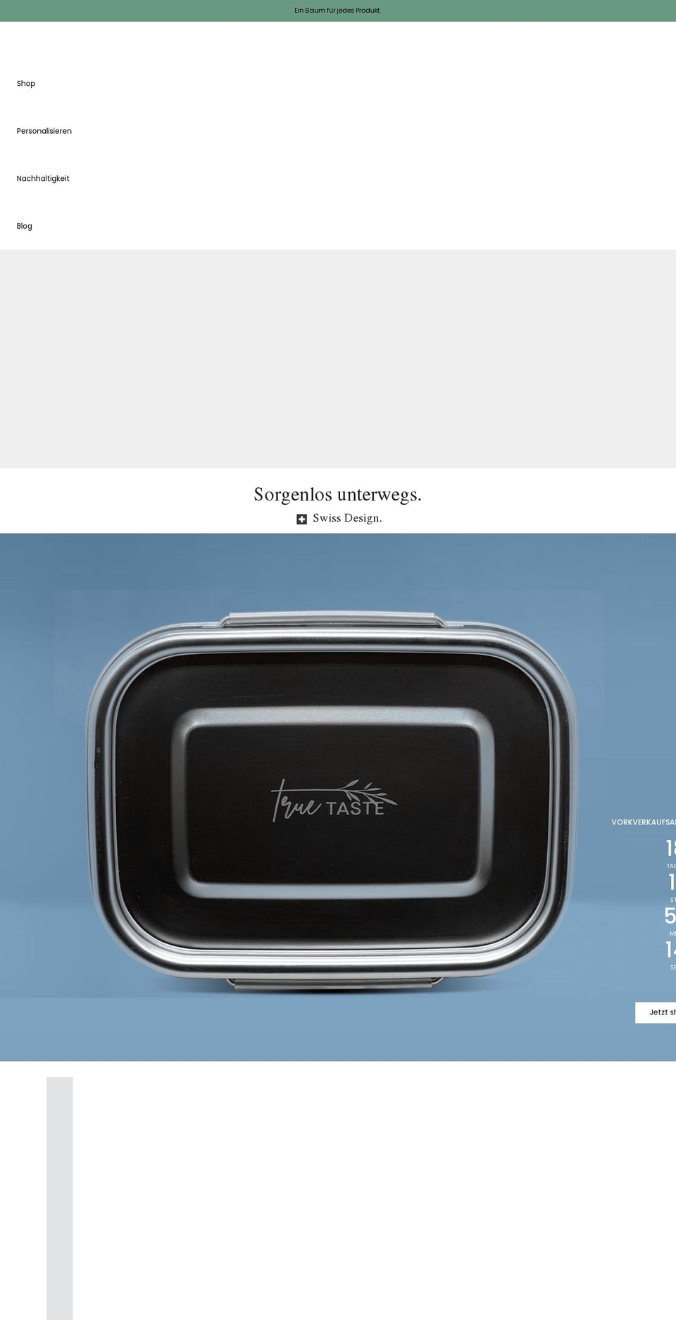 truetaste.ch shopify website screenshot