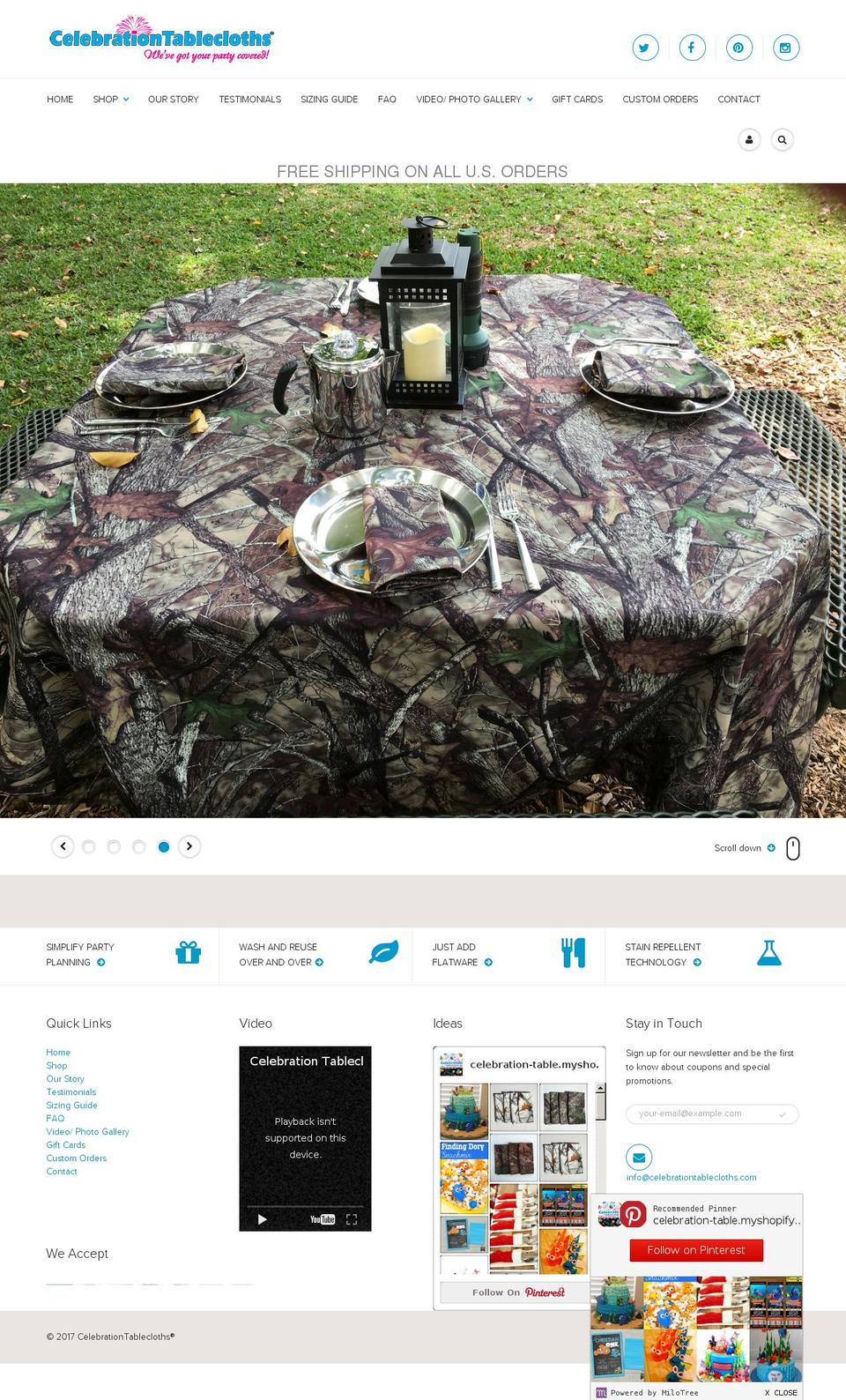truetimbertablecloth.com shopify website screenshot
