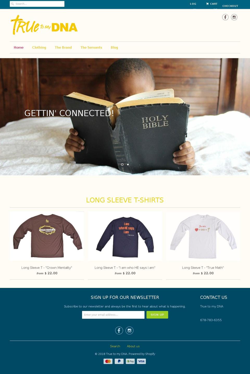truetomydna.com — Shopify storefront screenshot