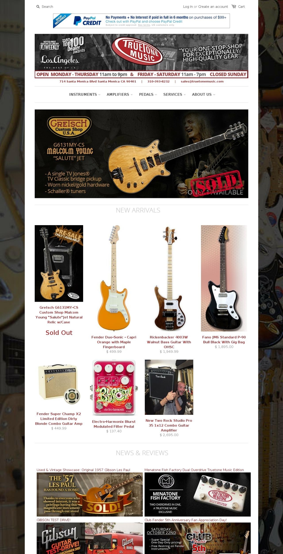 truetonemusic.com shopify website screenshot