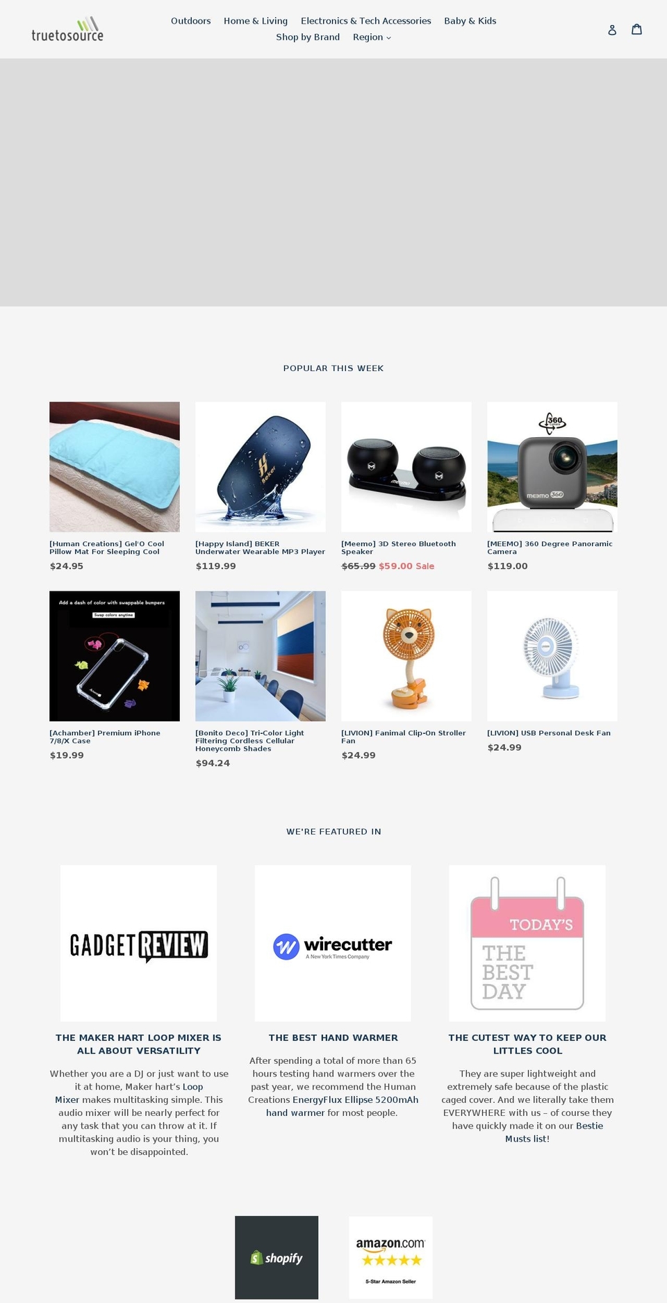 truetosource.co shopify website screenshot