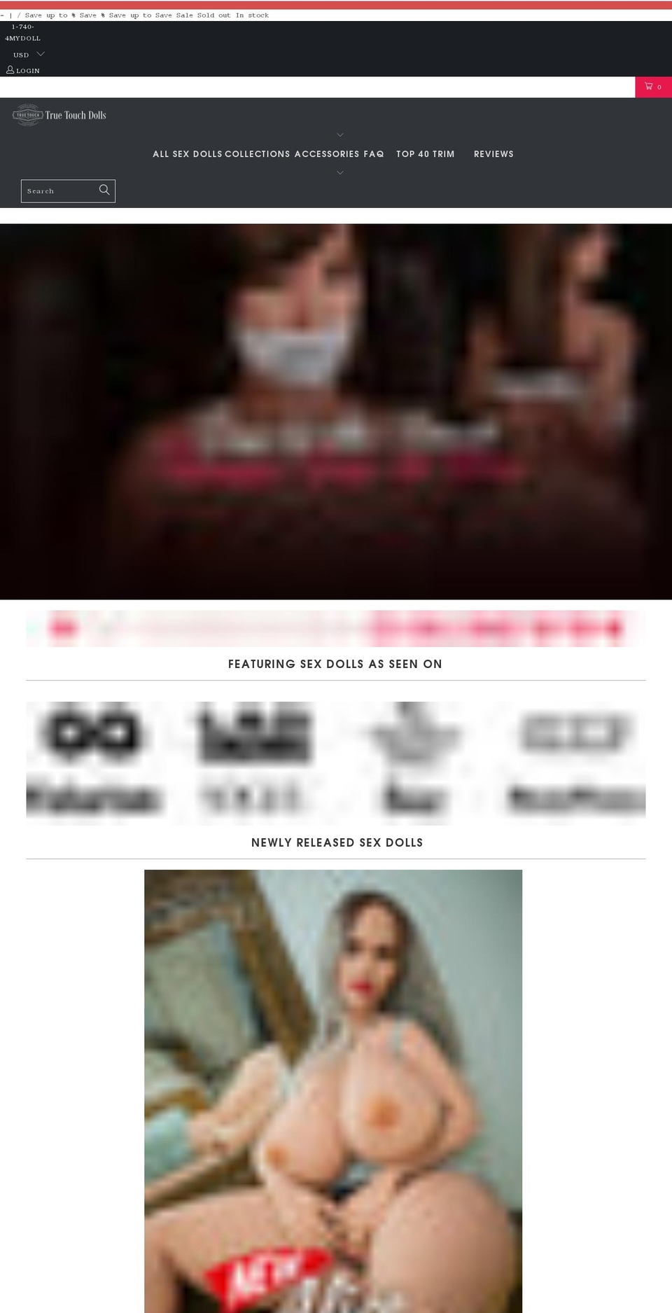 truetouchdolls.com — Shopify storefront screenshot