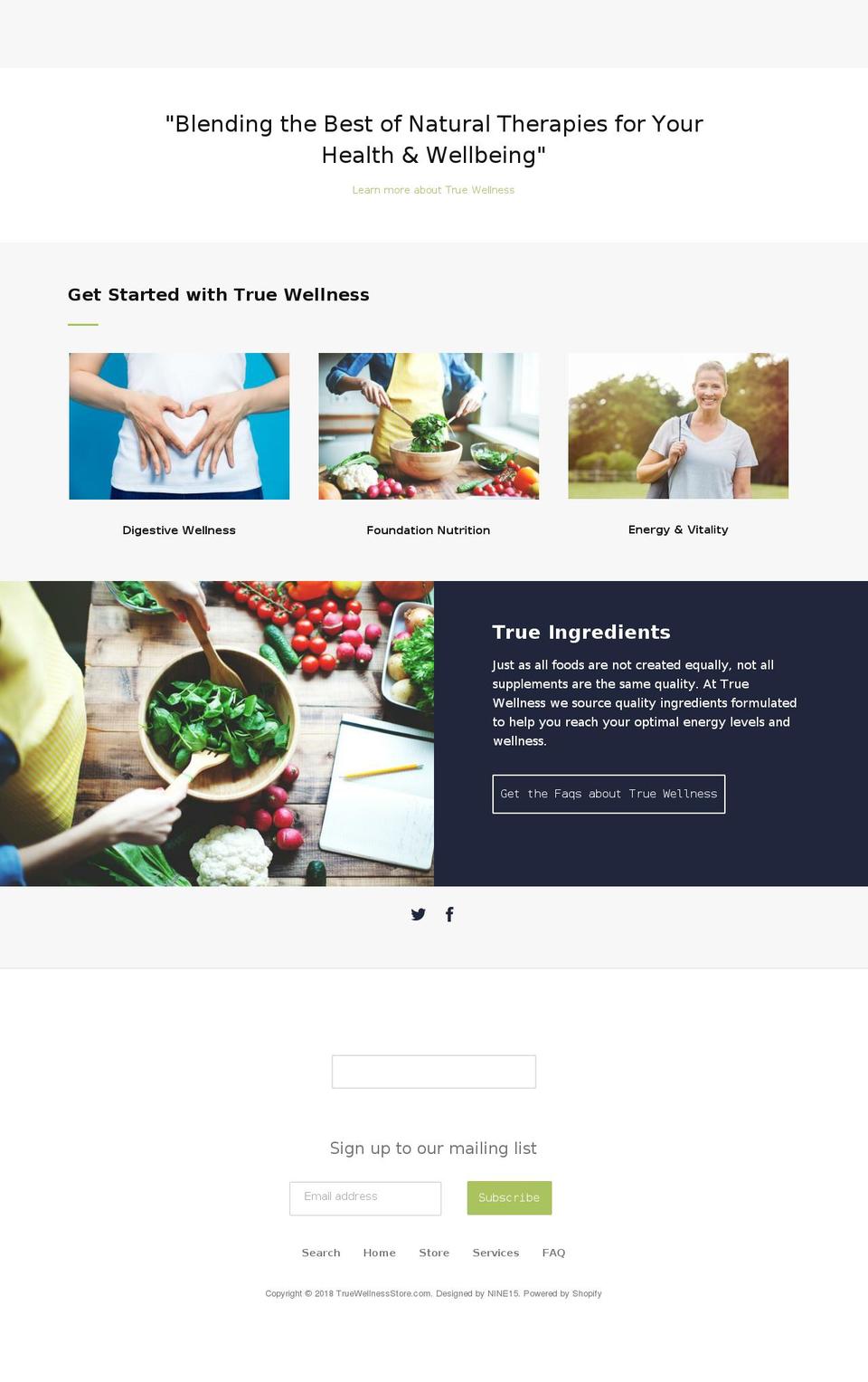 truewellnessstore.com — Shopify storefront screenshot