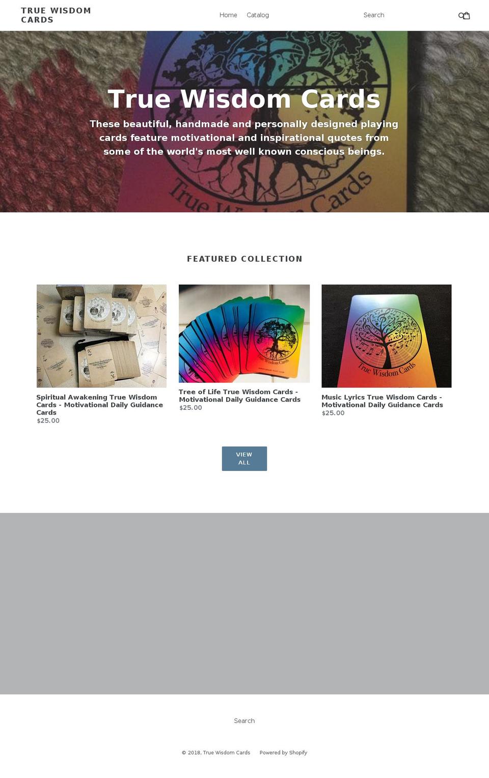 truewisdomcards.com shopify website screenshot