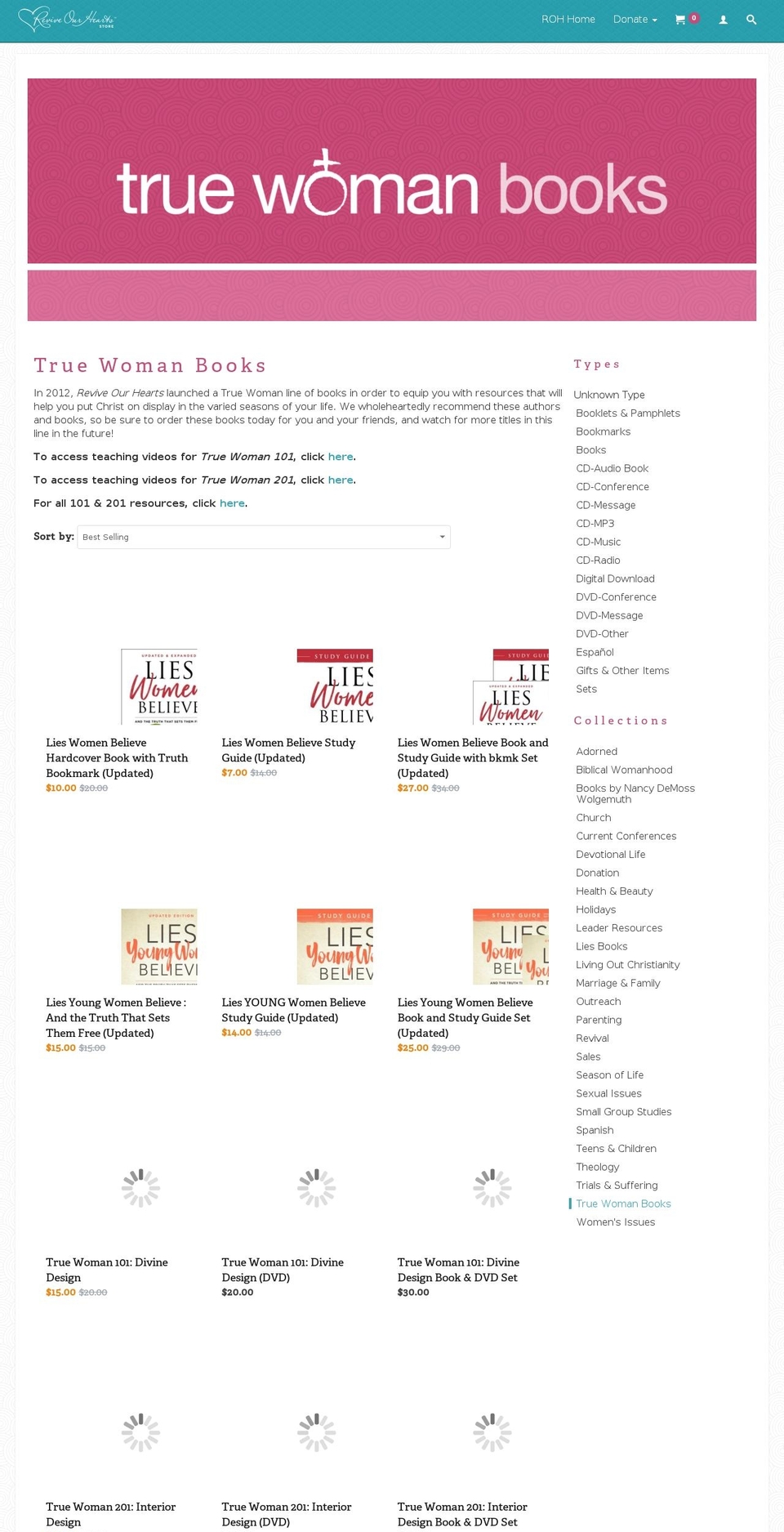 truewomanbooks.org shopify website screenshot