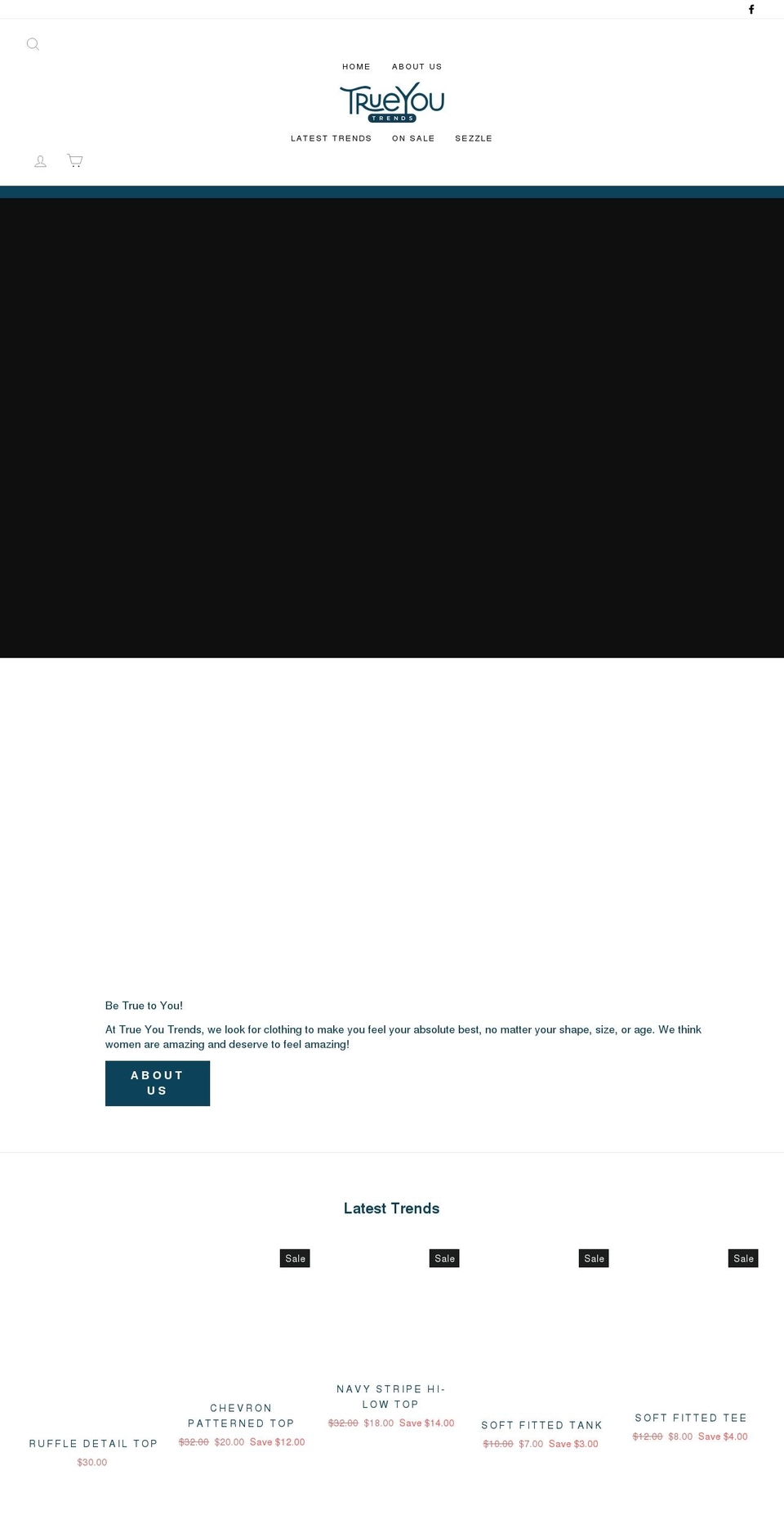 trueyoutrends.com shopify website screenshot