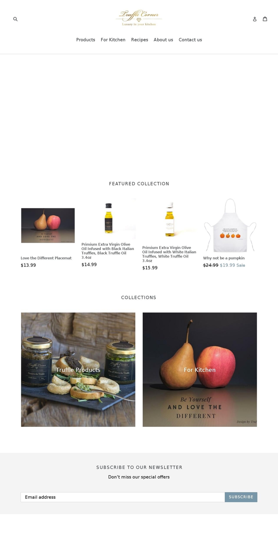 truffle-corner.com shopify website screenshot