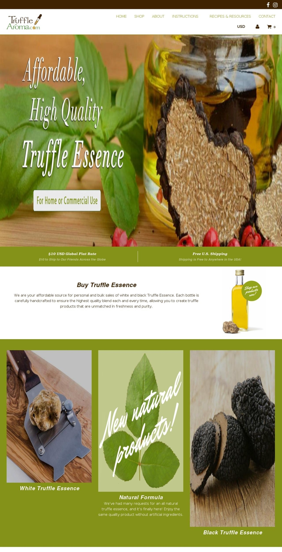 trufflearoma.com shopify website screenshot