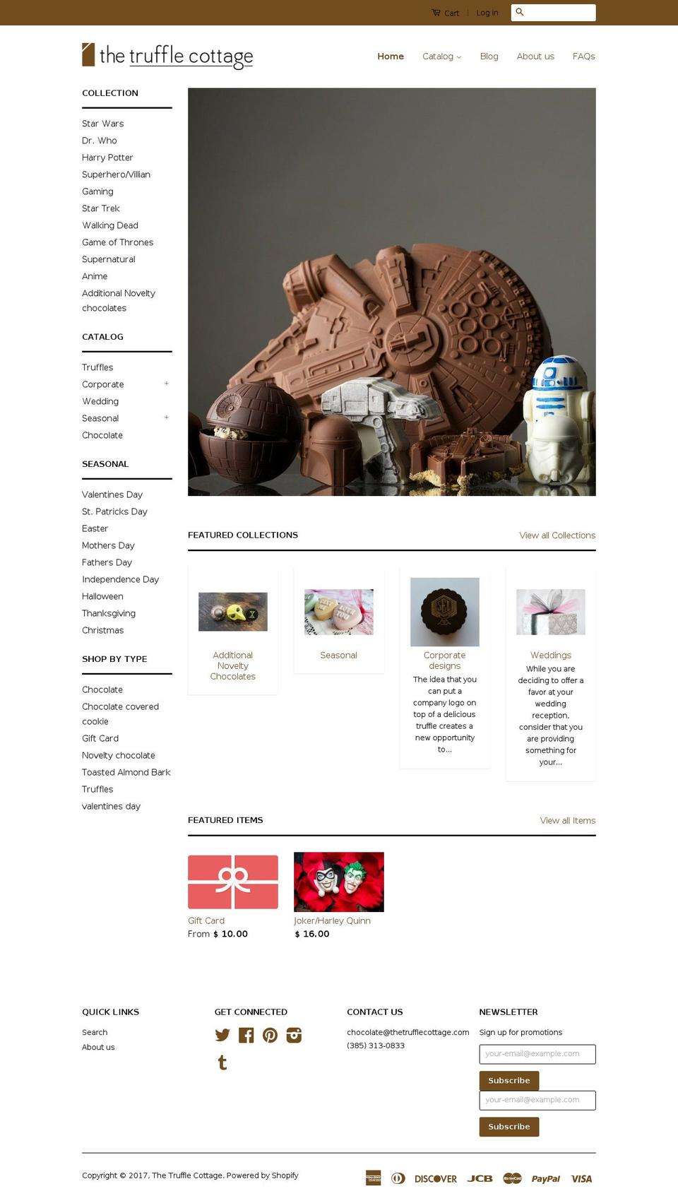 trufflecottage.com shopify website screenshot