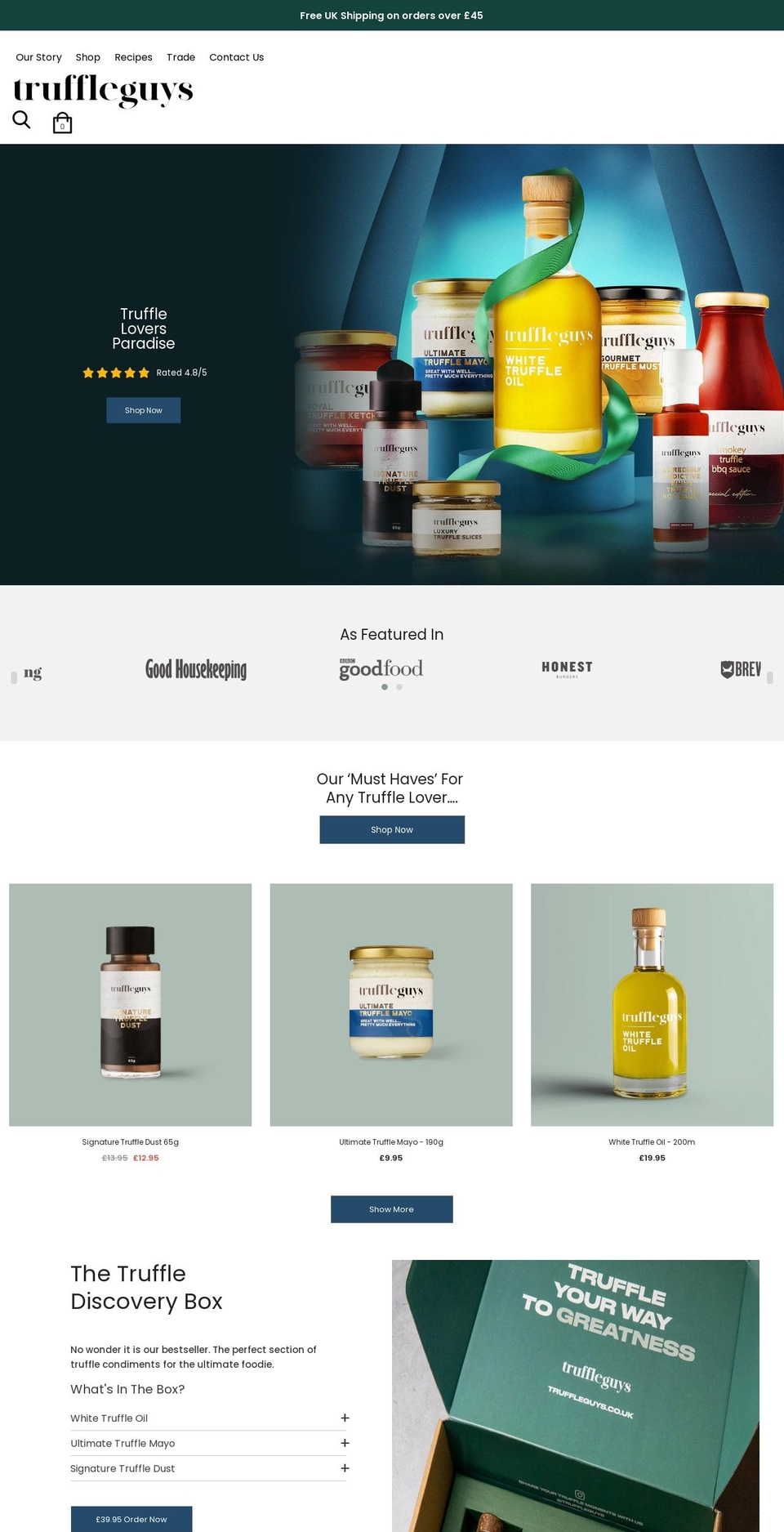 truffleguysuk.com shopify website screenshot