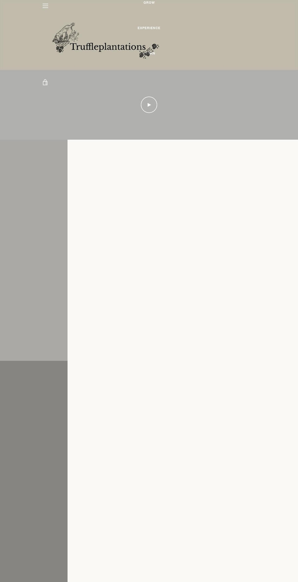 truffleplantations.com shopify website screenshot