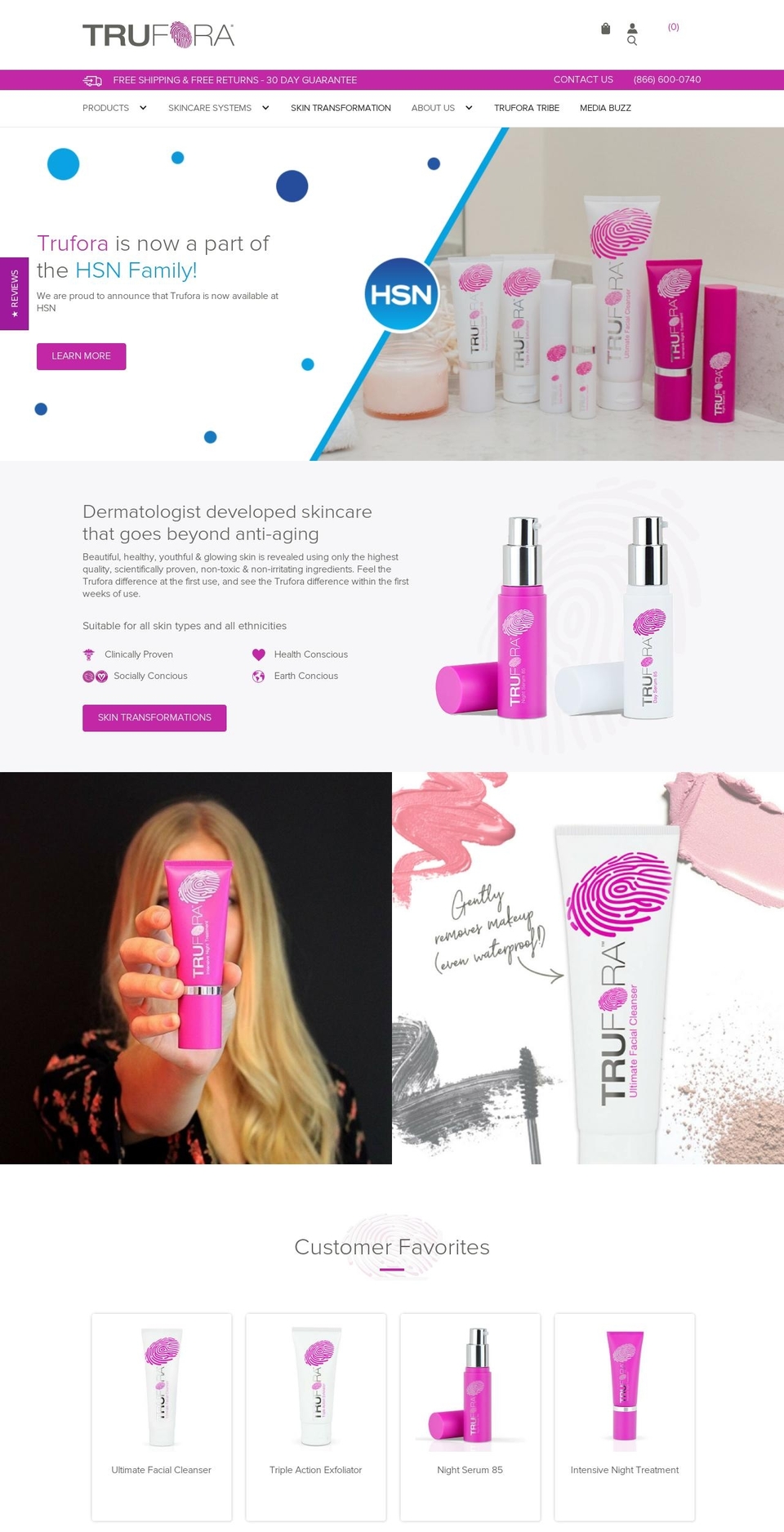 truforaskin.com shopify website screenshot
