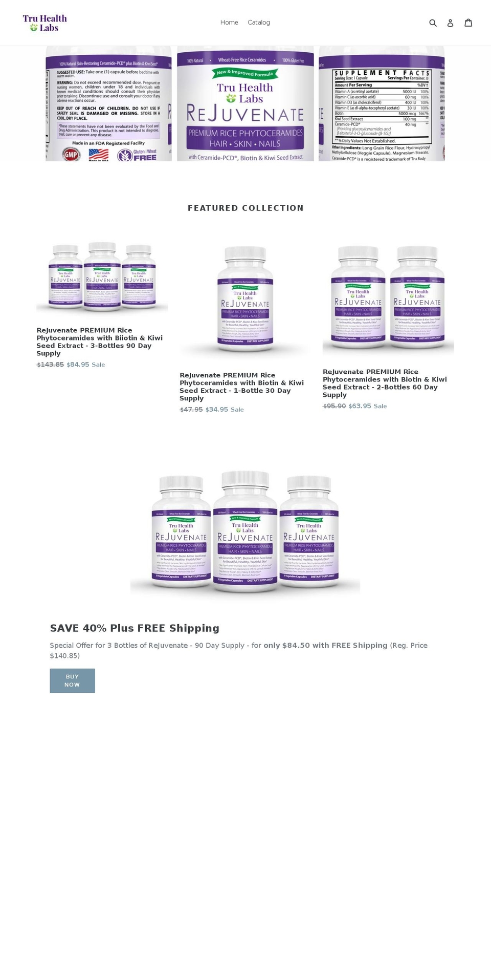 truhealthlabs.com — Shopify storefront screenshot