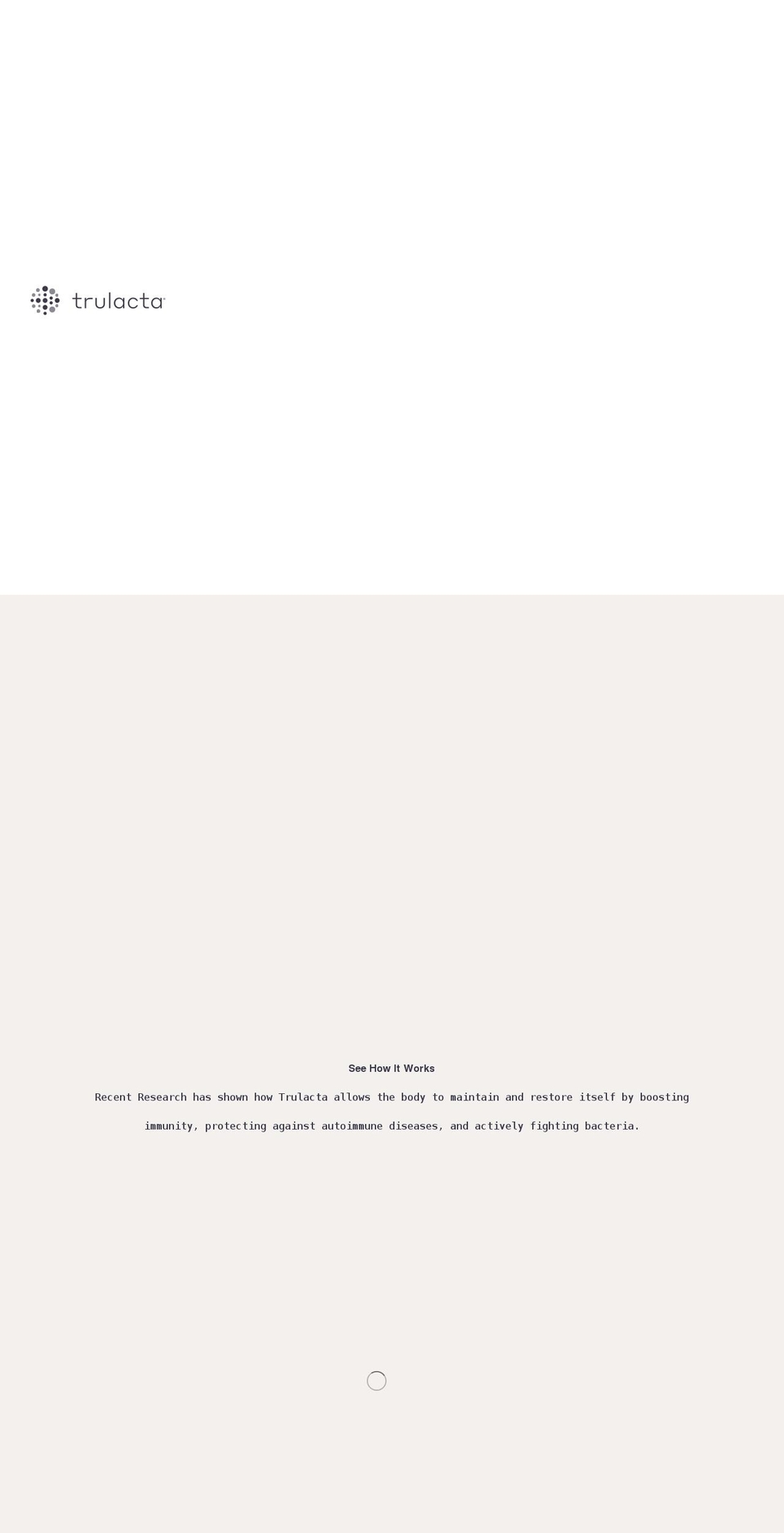 trulacta.com shopify website screenshot