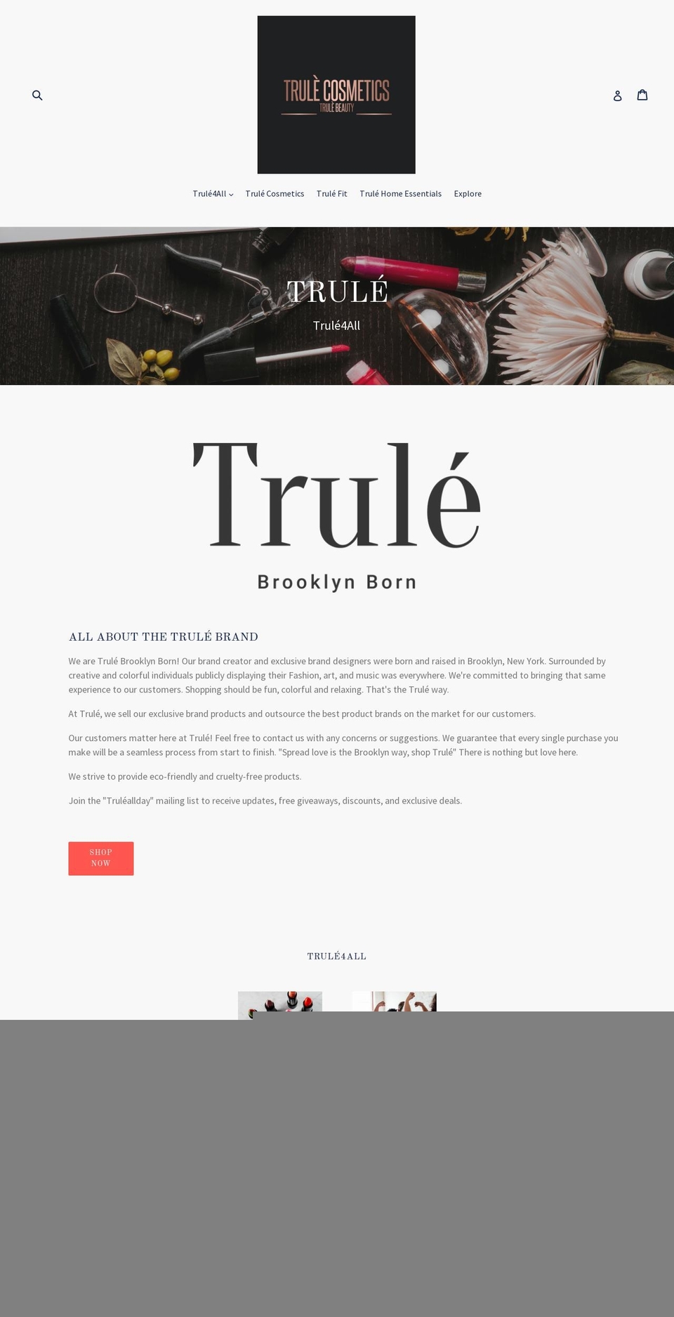 trule4all.com shopify website screenshot