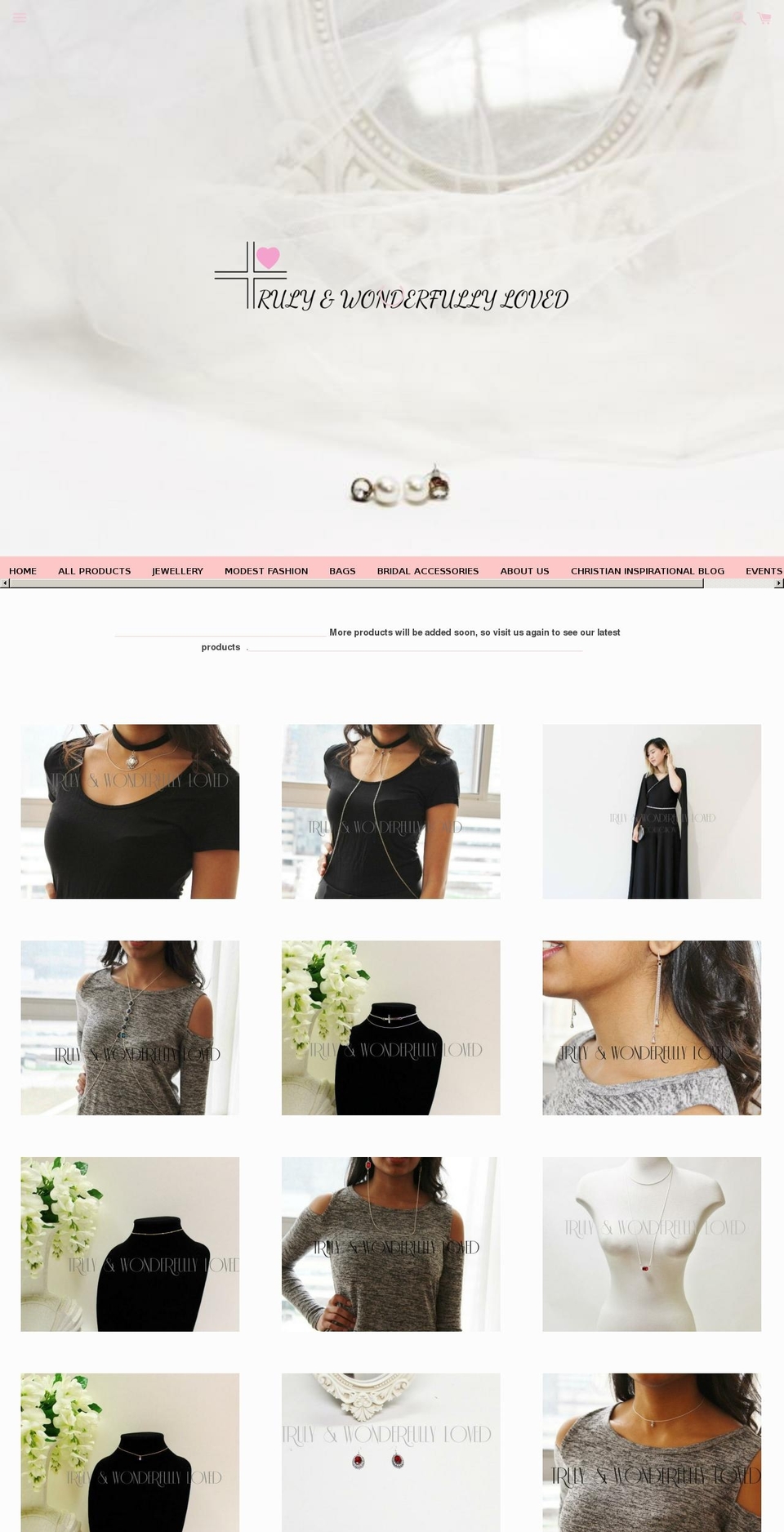 trulyandwonderfullyloved.com shopify website screenshot