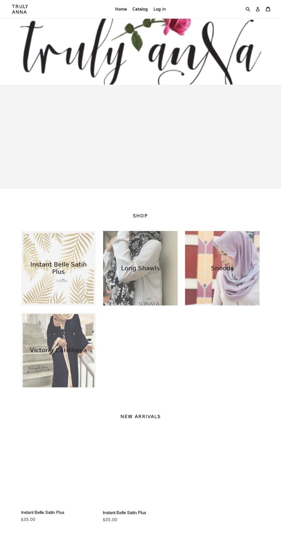 trulyanna.com shopify website screenshot