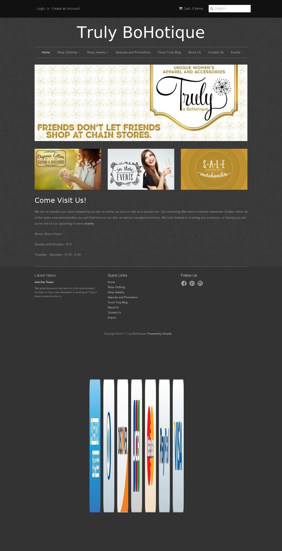 trulybohotique.com shopify website screenshot