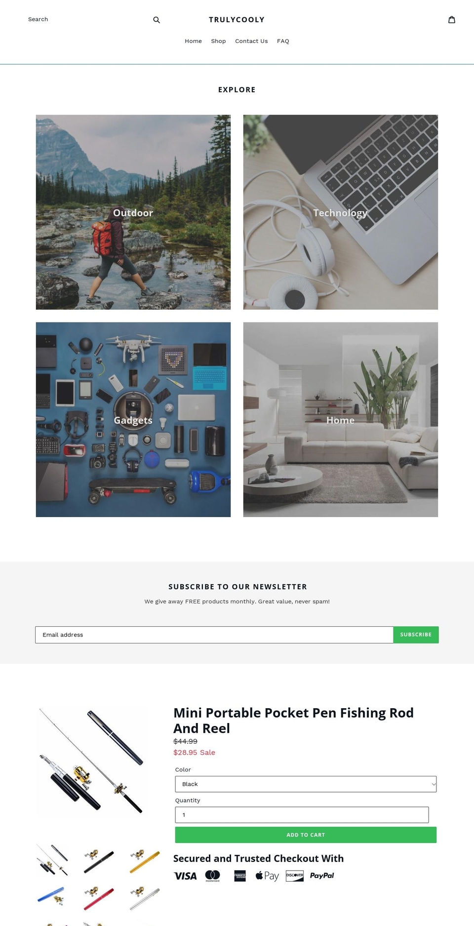 trulycooly.com — Shopify storefront screenshot